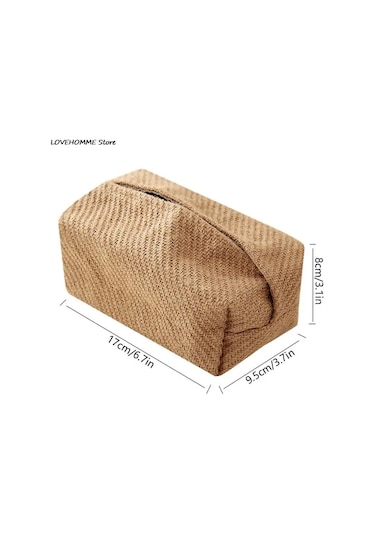 C-nordic Pamuk Keten Kumaş Sanat Doku Kutusu Tutucu Araba Doku Tutucu Masası Masa Peçete Tutucu Ev Dekor Mendil Kutusu Hediye