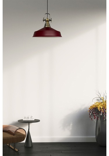 Asaletli Tekli Avize Yeni Eskitme Başlık Retro Sarkıt Lamba Restoran Salon Aydınlatma Bordo