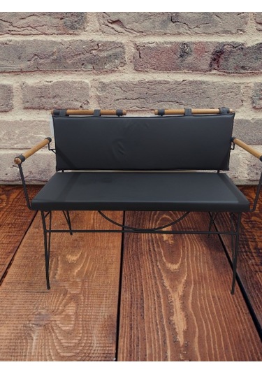 Bengimobilya Sandalye Benc Penyez Klasik Model Metal Çelik Siyah Fırın Boya Si Siyah