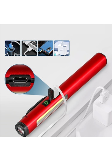 Şarjlı Mıknatıslı Çalışma Lambası Cep Feneri Wt-307-s