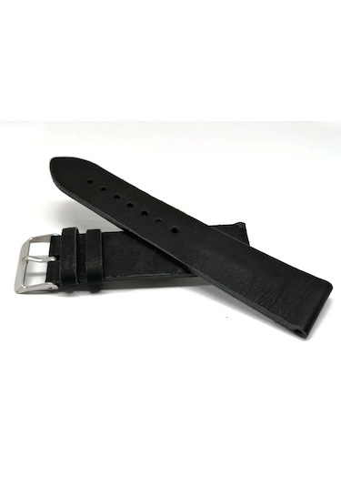 Fosil Uyumlu& Her Marka Hakiki Grizi Deri Saat Kordonu 22 Mm Siyah