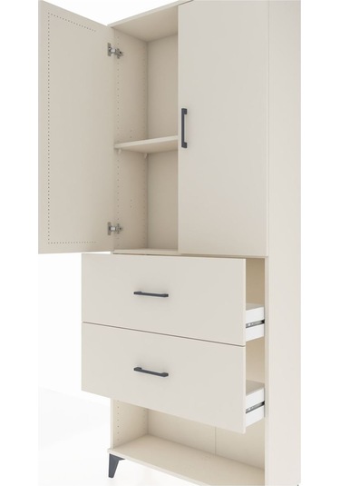 Arges Dolap 2 Raflı 2 Çekmeceli 2 Kapaklı 88x30x221 Aytaşı-ay... Aytaşı