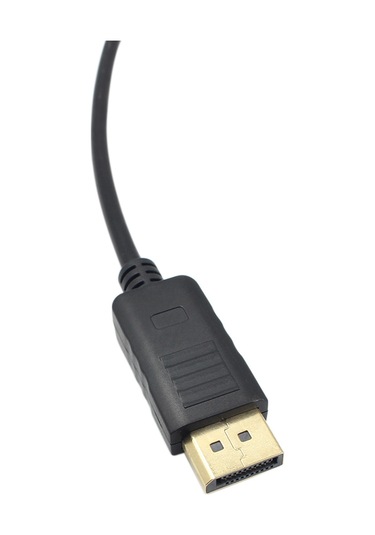 Springsun 1.8m Siyah Dp'den Vga'ye Dönüştürücü Kablosu - 1080p Hd Video Aktarımı, Plug & Play, Güvenli Bağlantı