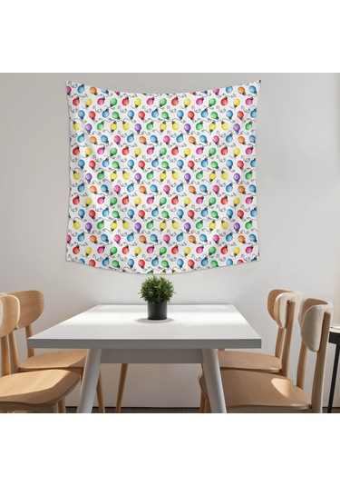 Noel Desenli 59x59 İnç Kare Duvar Halısı, Oturma Odası, Yatak Odası Ve Genç Odası İçin-a143