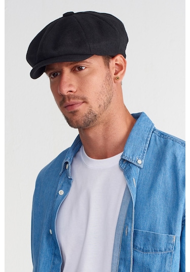 Erkek Siyah Kasket Baretta Peaky Blinders Şapka