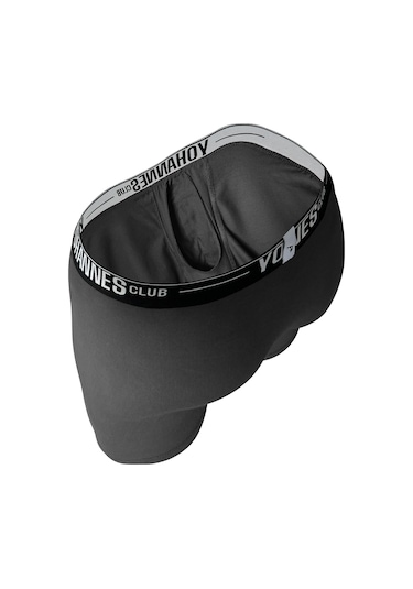 Yohannes Club, Erkek Özel Bölmeli Pamuklu Boxer, Renk Seçenekli, 3'lü Paket, 3 Adet Antrasit Antrasit - Koyu Gri