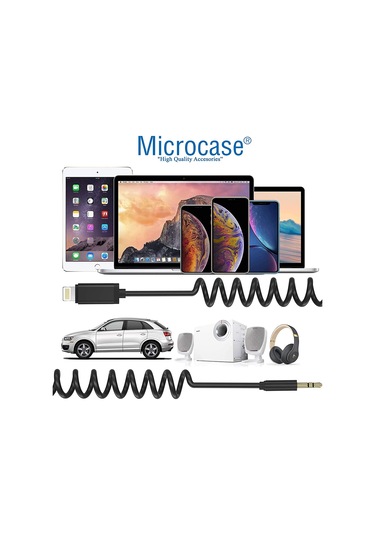 iPhone Lightning to Aux Çevirici 3.5 mm Spiral Ses Kablosu AL2693