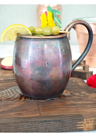 Moda Bakır Moscow Mule Kupa Bardak 600 Ml Oksit