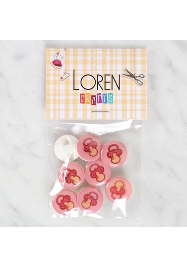 Loren Crafts 8'li Emzik Düğme - 1007
