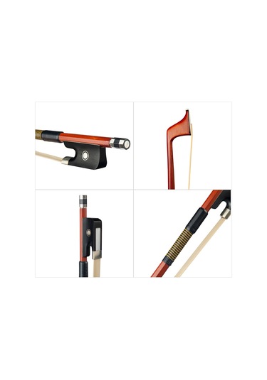 Ruicoo 15"-16" Viola İçin Brezilya Ağaçlı Keman Yay, Kaliteli Moğol At Kılı, Torba İle Ayarlanabilir Gerilim, Dayanıklı Ebony Kurbağa