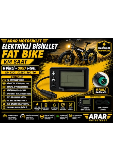 Elektrikli Bisiklet Fat Bıke Km Saat 6 Pimli-3057 506