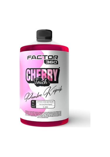 Factor360 Cherry Touch Pembe Renkli Oto Yıkama Köpüğü Oto Şampuan 1 L