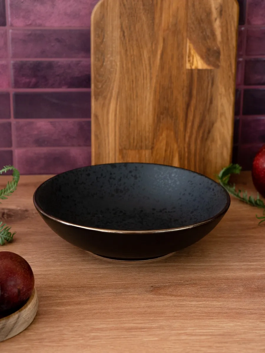 Korall Çorba Tabakları Seti 2 Adet 800 Ml Elite Black 32446488 Siyah