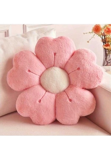 Fastbuy Elmpaly Sarı Papatya Yastık - Dekoratif Pike Yastık, Yatak & Koltuk Aksesuarı Sarı