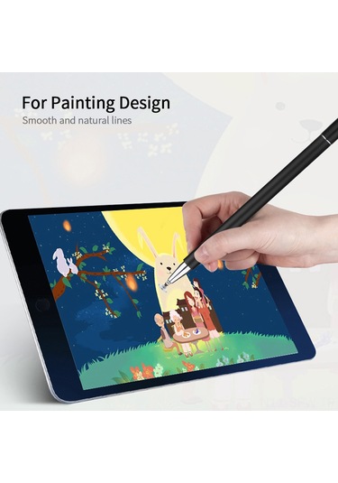 Maiyame Metal Kase Sihirli Kalem: Manyetik Silikon Diskli, Telefon-tablet Uyumlu, Çok Sisteme Uygun Dokunmatik Kalem Beyaz