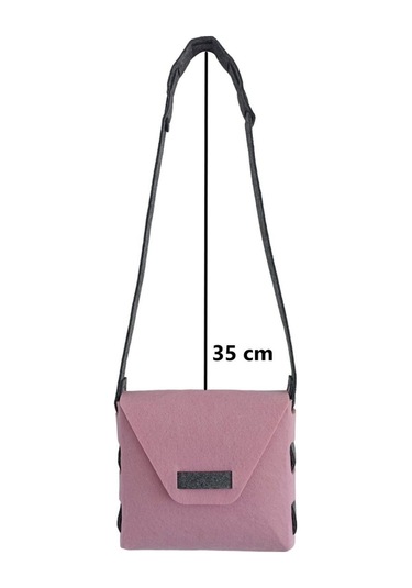 Kız Çocuk Omuz Çantası Keçe Sağlıklı Dikişsiz Etkinlik Günlük Çanta Pembe-gri Pembe