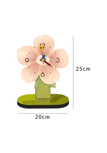 Homyl Masaüstü Saat Süs Modern Masa Saati Oturma Pembe-20cmx25cm Pembe 20cmx25cm Çok Renkli