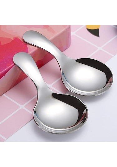 Jms Sevimli Paslanmaz Çelik Mutfak Kısa Saplı Şeker Tuz Baharat Kaşığı