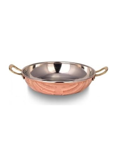 Turna Bakır Çelebi Tava 3 No 18 CM Düz Kırmızı Turna7555-1