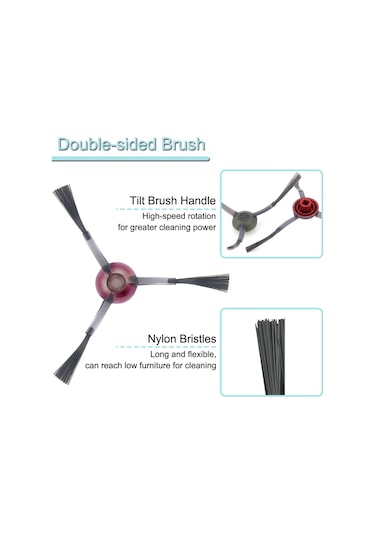 Ecovacs Deebot Ozmo T8/t8 Aivi/n8/n8 Pro Plus Robot Süpürge Ana Fırça Yan Fırça Filtresi İçin Yedek Parçalar