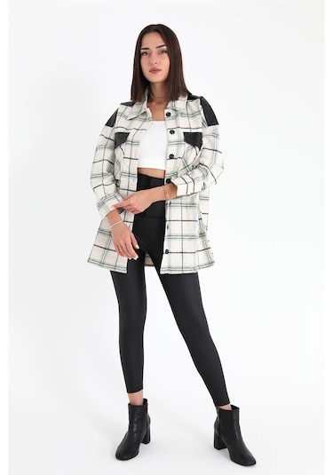 Deri Garnili Ekose Cepli Gömlek - Mint Yeşili-mint Yeşili Mint Yeşili