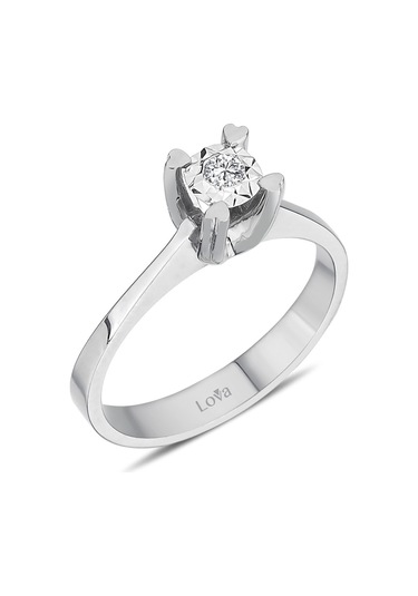 Lova 0,50 Karat Efektli Pırlanta Tektaş Yüzük - 1070092