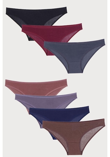 Kadın Külot 7 Li Paket Likralı Antrasit