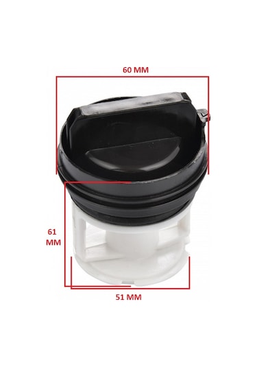 Bosch Uyumlu Çamaşır Makinesi Su Pompa Filtre Kapağı - 557140545