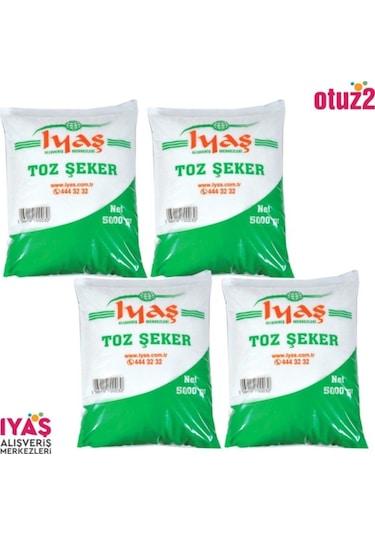 Burdur Toz Şeker 5 Kg X 4 Paket 20 Kg Seker Yerli Üretim Diğer