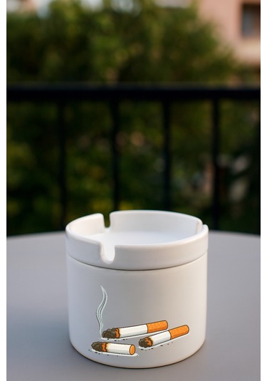 Porselen Baskılı Küllük - Duman