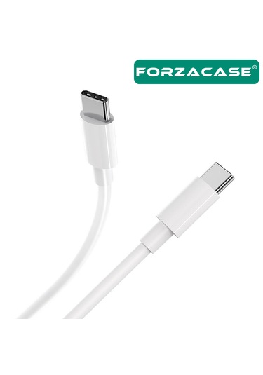 Forzacase FC969 100 W Type-C To Type-C PD Şarj Data Kablosu Beyaz 5M