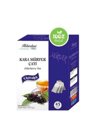 Hekimhan Bitkisel Kara Mürver Süzen Poşet Çay 2'li 45 x 2 G