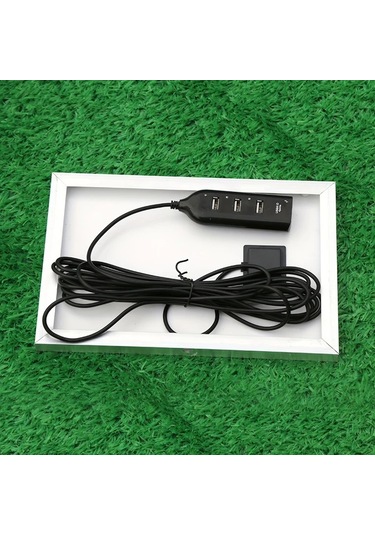 Boatshop1 Usb 4p 1 Adet Güneş Paneli 4 Usb Arayüzü Karavan Piknik Tekne Cep Telefonu Evcil Hayvan Yatağı İçin Solar Enerji Kaynağı