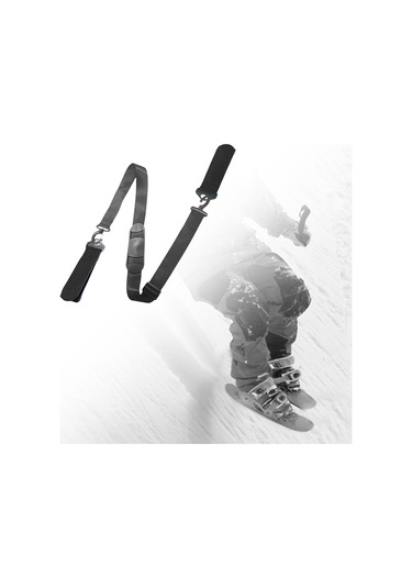 Suntek Kayak Taşıyıcı Askı Snowboard Omuz Askısı Siyah Siyah