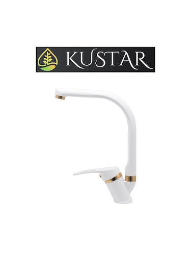 Kustar Tyal Gold Beyaz Mutfak Evye Bataryası