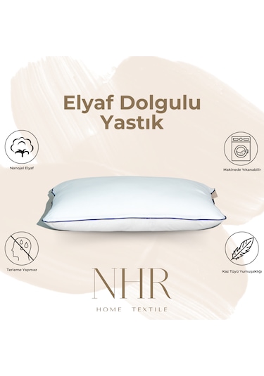 %100 Nanojel Dolgulu Uyku Yastığı 50x70 1200gr / 1 Adet