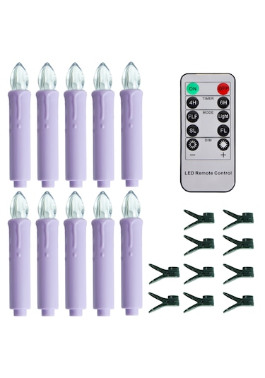 Cadılar Bayramı Dekorasyon Simülasyonu Uzaktan Kumanda Mumu Açık