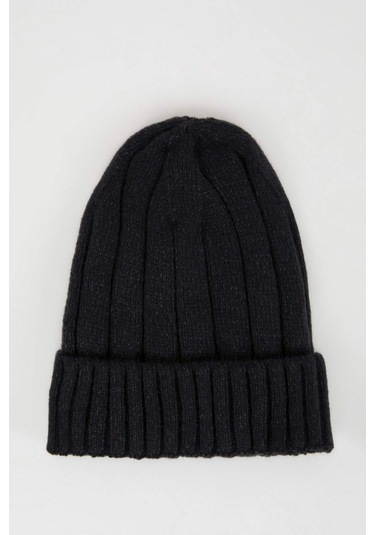 DeFacto Erkek Fitilli Basic Düz Örme Bere C7139AX24WNAR136