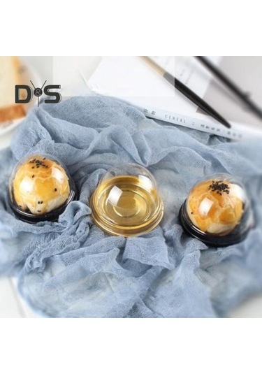 Novahub Siyah Süper Rüzgar 50 Adet Kek Kabı Tek Kullanımlık Gıda Sınıfı Plastik Tek Bölme Kek Taşıyıcı Düğün/tatil Kutusu Siyah