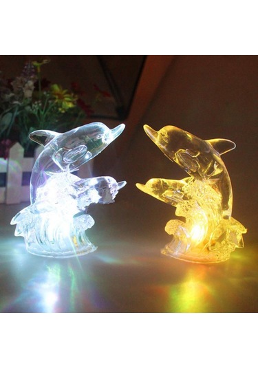 Sevimli Yunus 7 Renk Led Gece Lambası Dekorasyon Gece Lambası Çocuklar Çocuklar Hediye