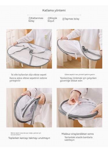 4 Katmanlı Kurutma Ağı Katlanabilir Sinek Kafesi - Siyah