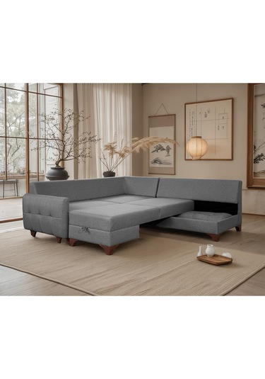 Eymense Cloft Köşe Koltuk Gri