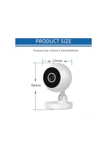 Hombey A2 Akıllı Bebek İzleyici Kameralı - 1080p Hd, Gece Görüşü, 360 Döndürme, İki Yönlü Ses, Wıfı Uzaktan İzleme, Ev Güvenliği Kamera Çok Renkli