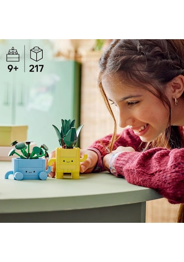 LEGO® Botanicals Mutlu Bitkiler 10349 - 9 Yaş ve Üzeri Çocuklar için Dekoratif Çiçek Yapım Seti (217 Parça)