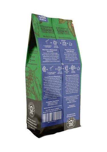 Oze Ethiopian Sidamo Filtre Kahve 2 x 250 G Makine Kağıt Filtre Metal Filtre