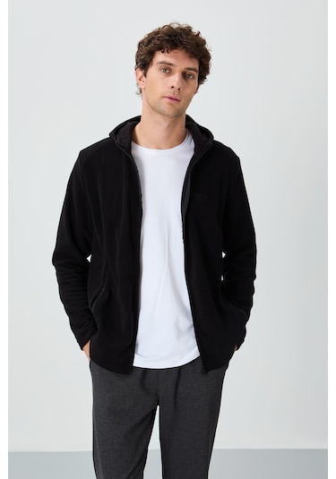 Tommy Life Connell Siyah Rahat Kalıp Polar Erkek Sweatshirt - 88313 Siyah