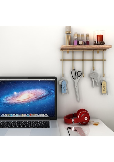 Bino Bino Demonte Dekoratif Askı Askılık Organizer Masif Raf