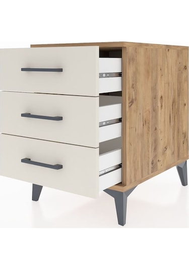 Kronos Komodin 3 Çekmeceli 44x59x64 Çam-aytaşı Çam