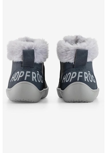 Hopfrög Furry Boots Lacivert Nubuk Barefoot Çocuk Botu Lacivert