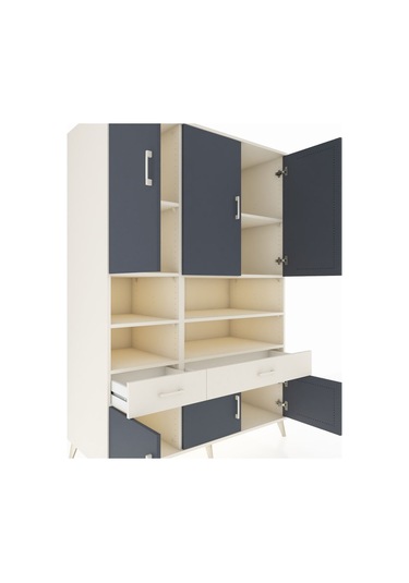 Kronos Dolap 8 Raflı 2 Çekmeceli 6 Kapaklı 132x59x195 Aytaşı-antrasit/aytaşı Antrasıt/aytası Kronos Dolap 8 Raflı 2 Çekmeceli 6 Kapaklı 132x59x195 Aytaşı-antrasit/aytaşı Antrasıt/aytası